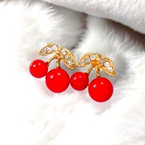 18k gold tone Cherry 🍒 earrings​